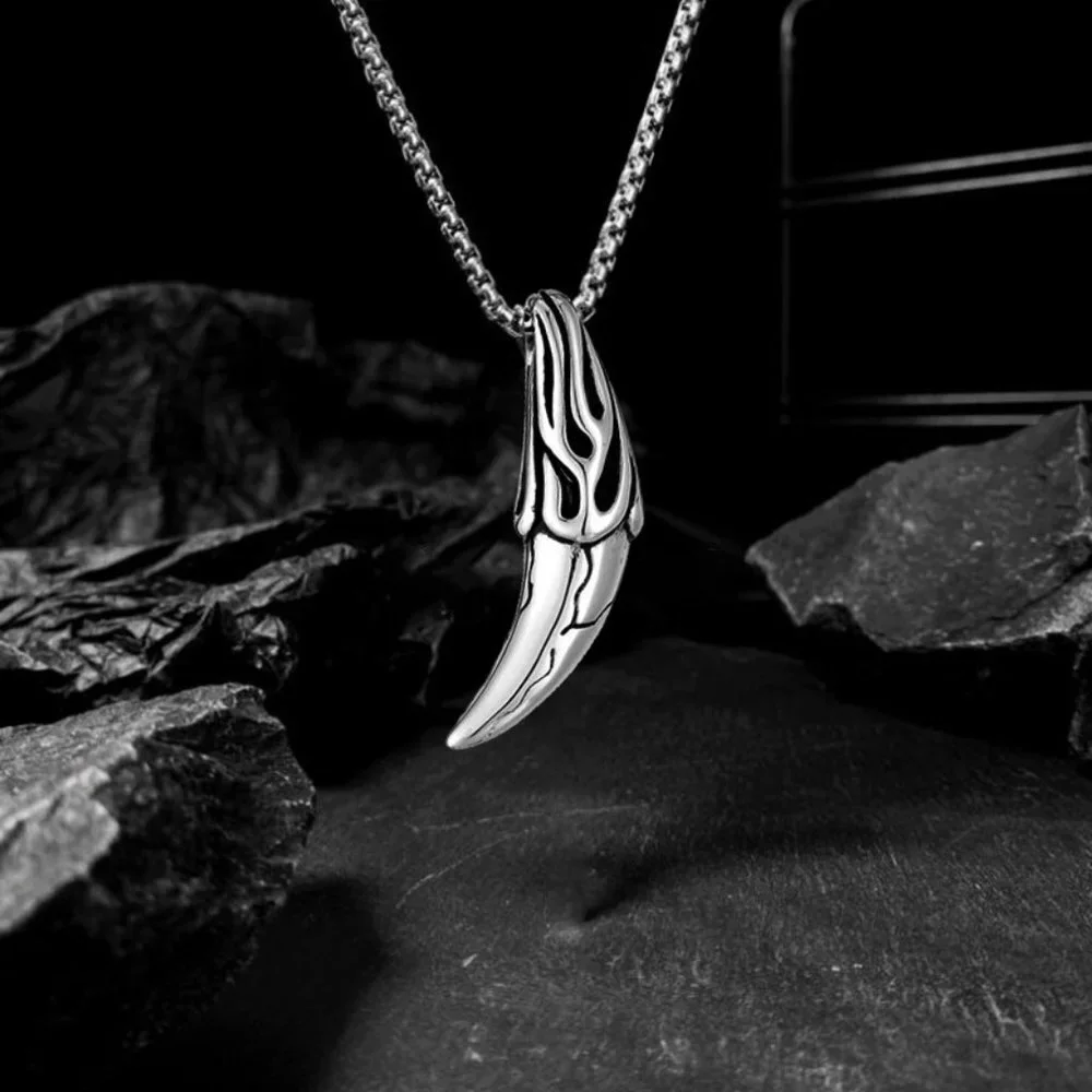❤️Fashion Vintage wolf tooth pendant Necklace for women/men, N90201P185